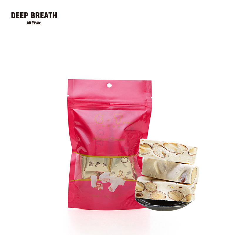 【DEEP BREATH深呼吸CT招牌】台湾零食巴旦木牛轧糖小小红袋装5颗50g奶香口味 AR11043