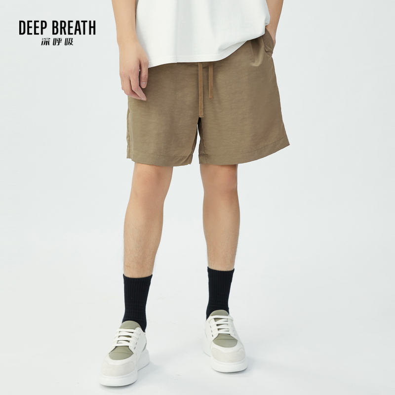 DEEP BREATH深呼吸男装 简约运动休闲裤直筒中裤短裤男士A100185