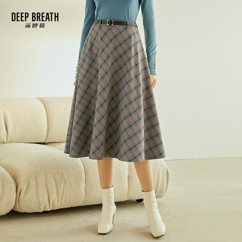 DEEP BREATH深呼吸女装 高腰伞型半身裙A200084-1