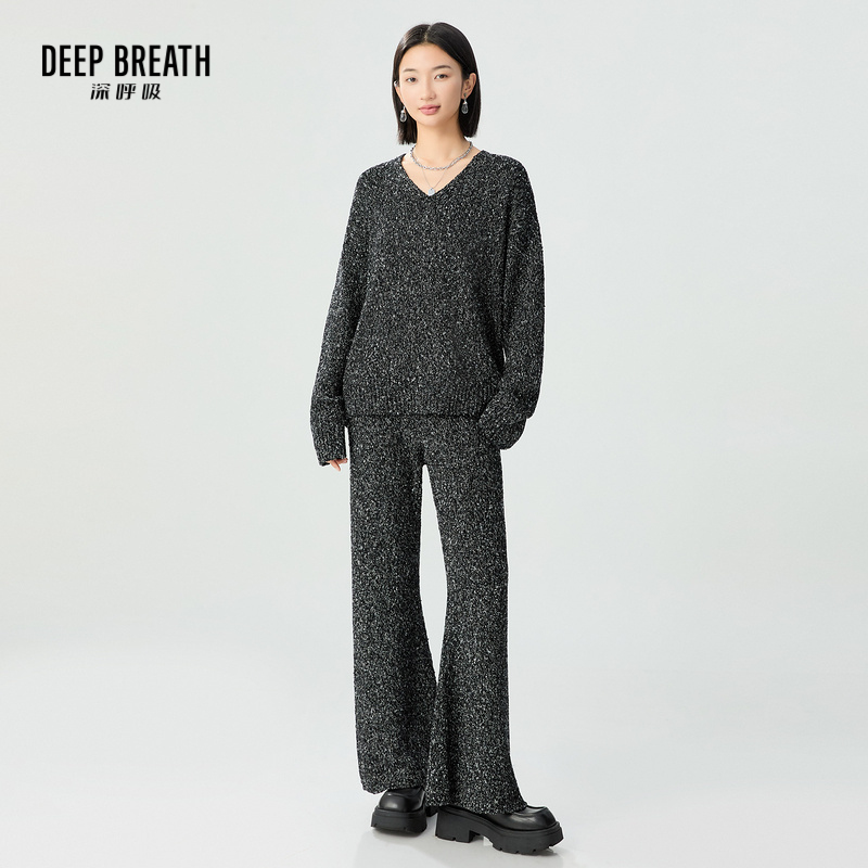 DEEP BREATH深呼吸女装 休闲花纱针织套装A301378-A100313
