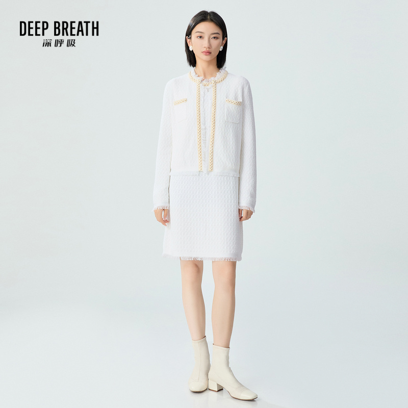 DEEP BREATH深呼吸女装 拼色小香风针织套装A401210-A500417