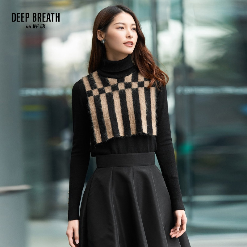 DEEP BREATH深呼吸配饰 拼色围脖A800033