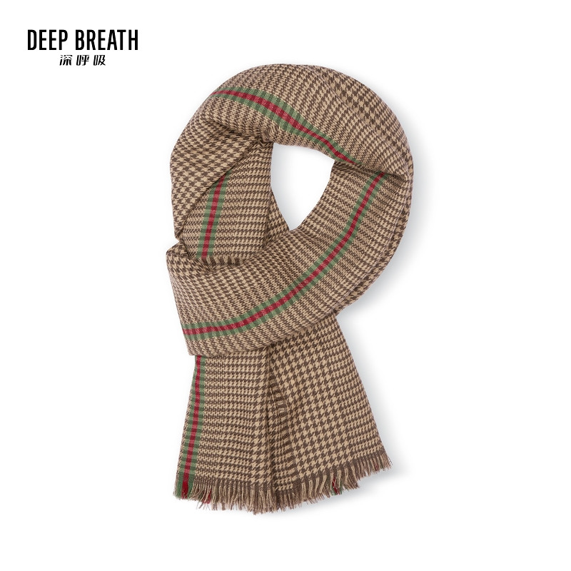 DEEP BREATH深呼吸配饰 千鸟格羊毛围巾A800074