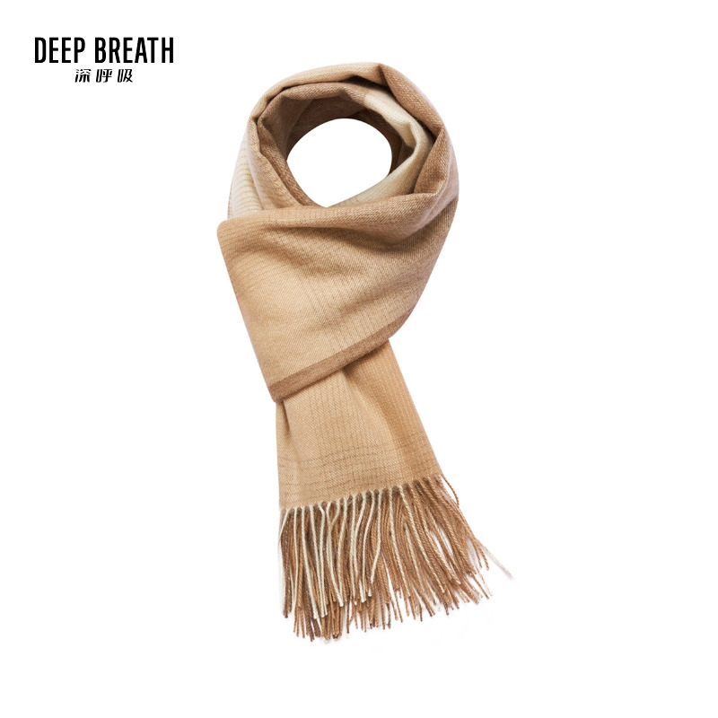 DEEP BREATH深呼吸配饰 渐变100%羊毛百搭保暖围巾披肩A800096
