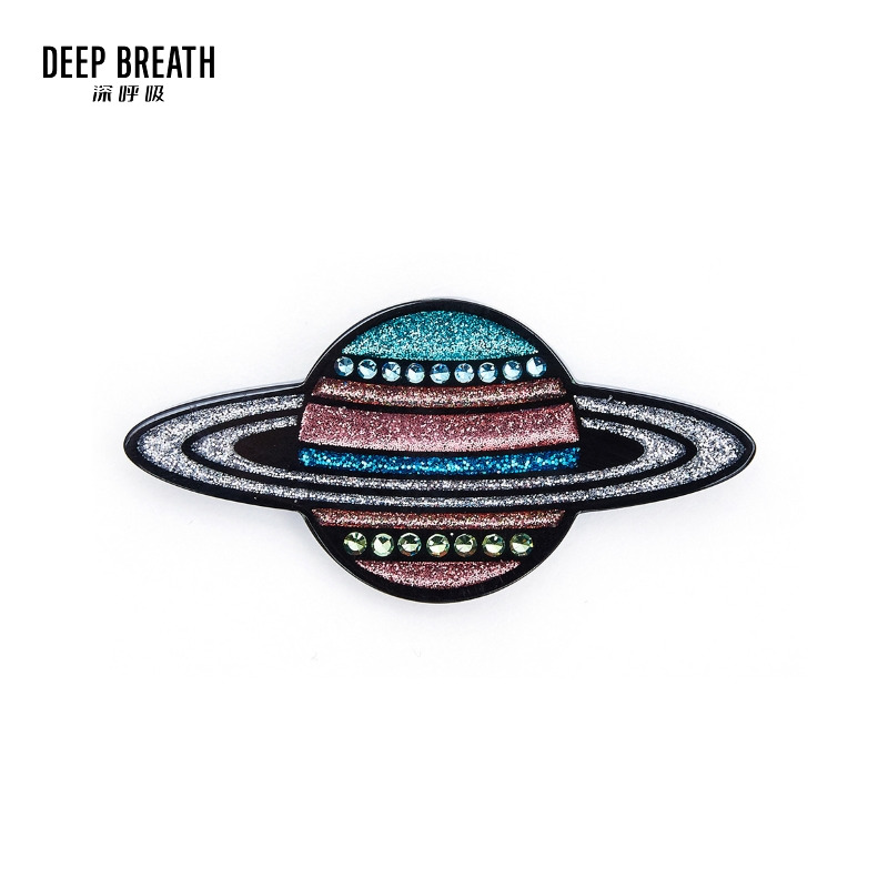 DEEP BREATH深呼吸配饰 炫彩星球滴油树脂胸针A900056