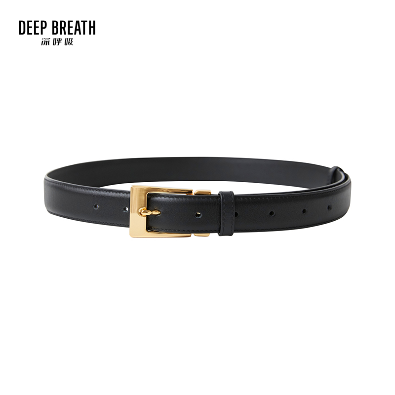 DEEP BREATH深呼吸女装 长方扣质感真皮皮带A900180