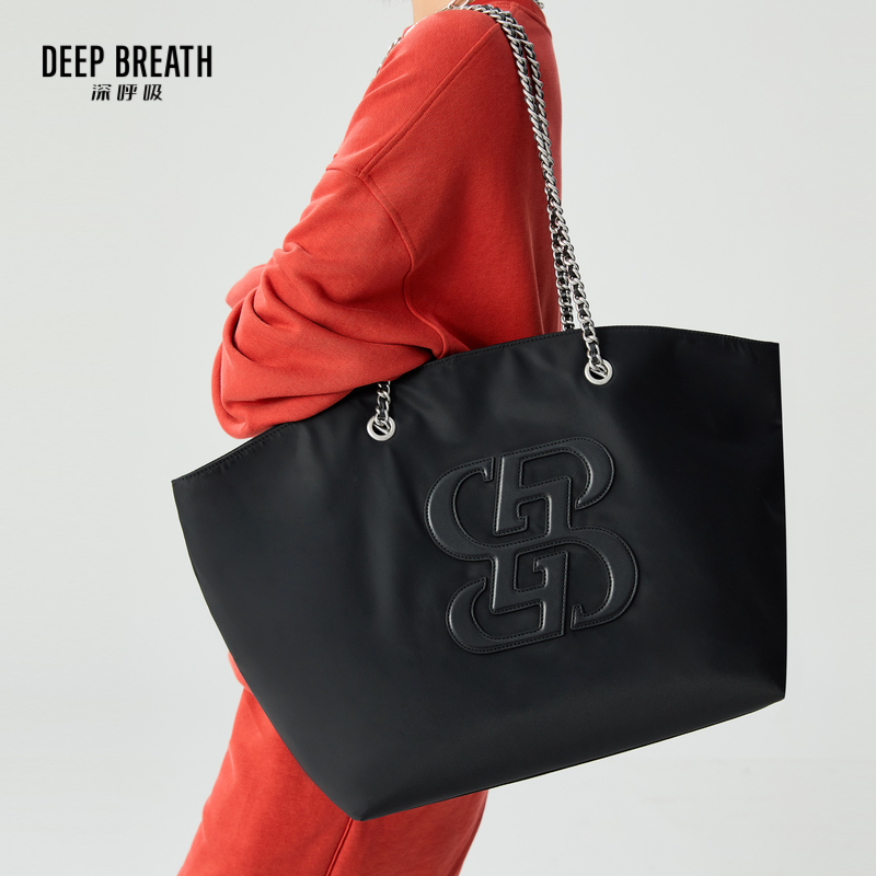 DEEP BREATH深呼吸女包 链条小花托特包布包单肩腋下包AB10262