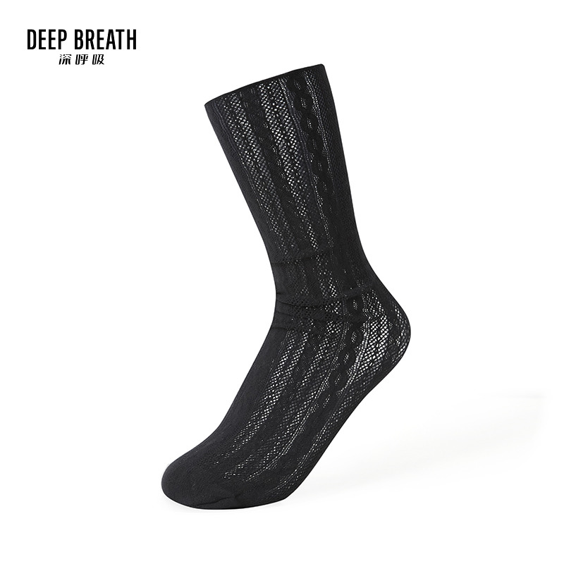 【中袜】DEEP BREATH深呼吸女袜 蕾丝镂空中筒袜jk搭配玛丽珍鞋长袜外穿AW10041