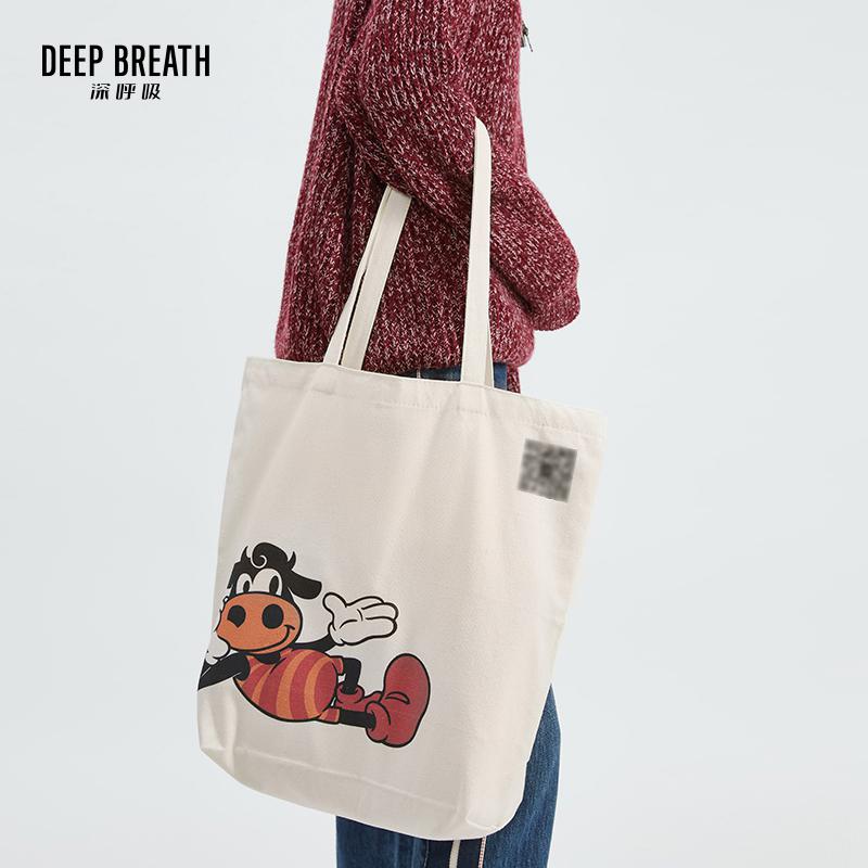 DEEP BREATH深呼吸女包 帆布彩色牛牛生肖图案日历帆布袋购物袋FJ00041-1