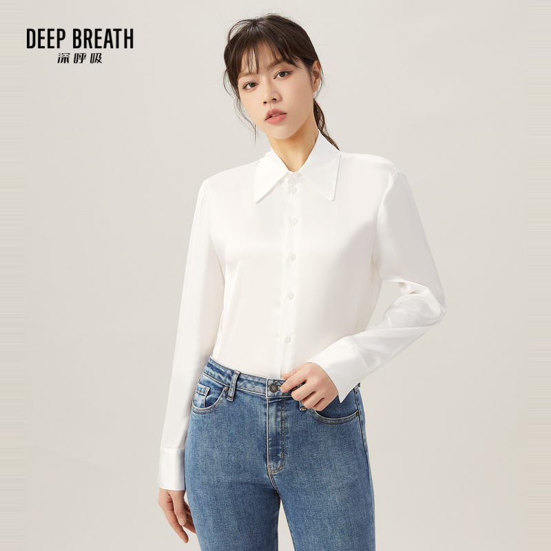 DEEP BREATH深呼吸女装 小众光泽感气质衬衫8300137