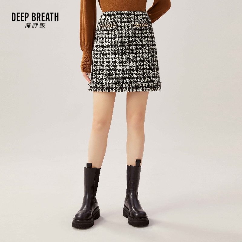 DEEP BREATH深呼吸女装 葱纱小香半身短裙A200189