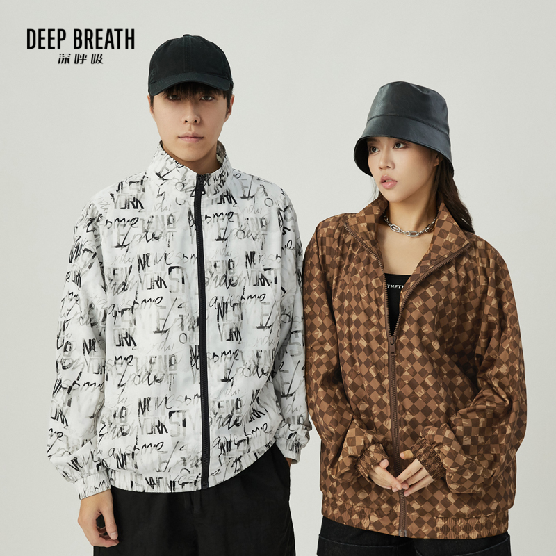 DEEP BREATH深呼吸女装 男女同款宽松立领休闲外套A400902
