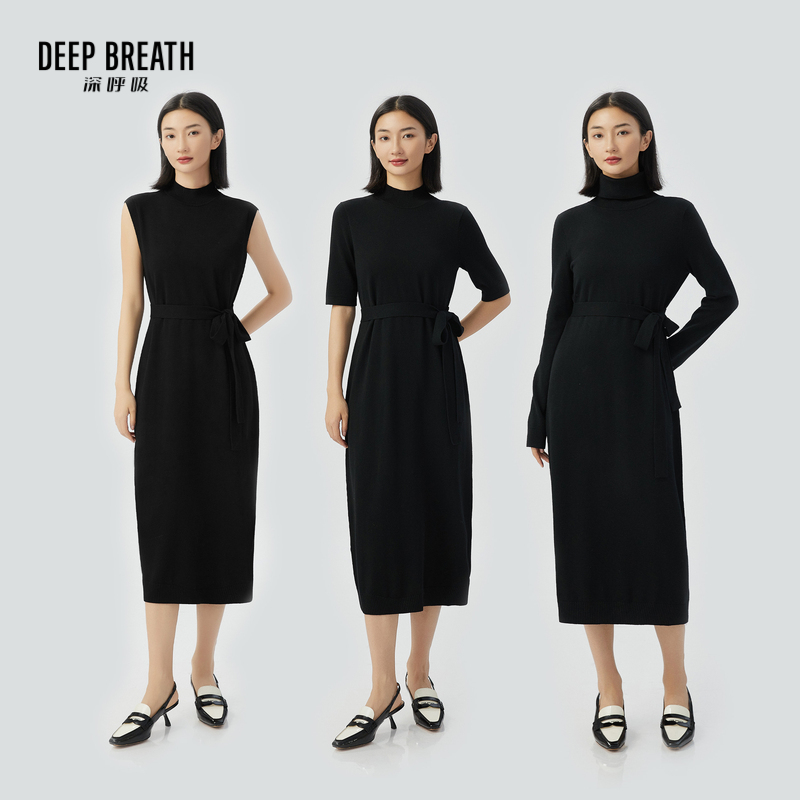 DEEP BREATH深呼吸女装 羊毛针织连衣裙A500268-A500269-A500270
