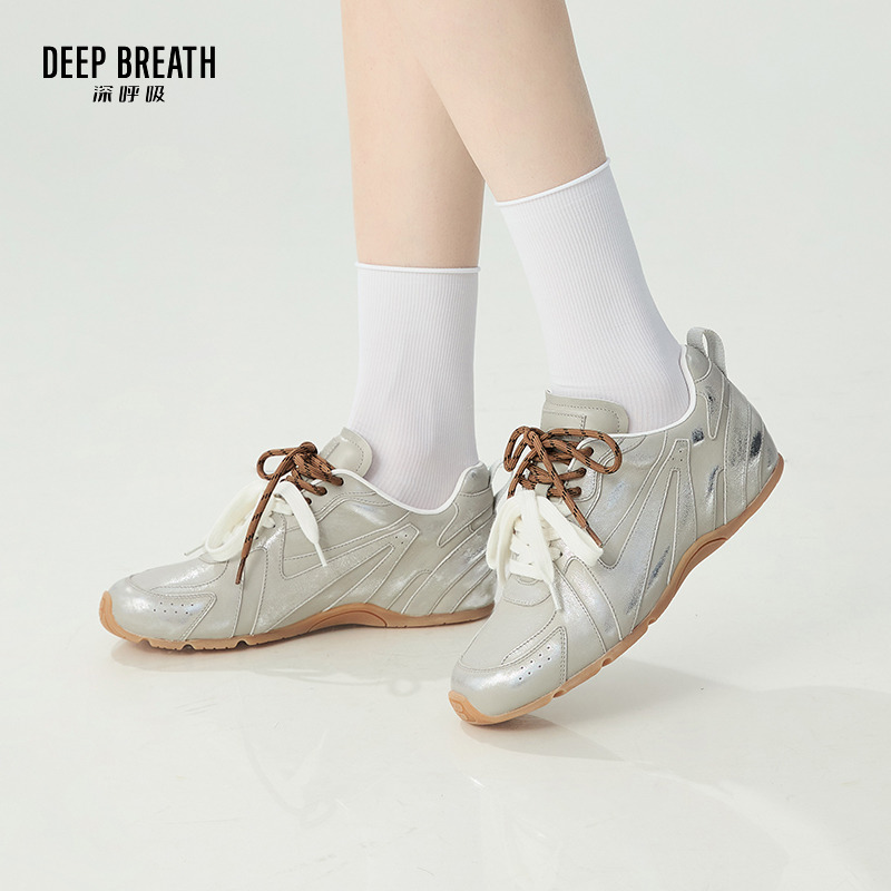 DEEP BREATH深呼吸女鞋 双鞋带板鞋舒适休闲鞋AX12277