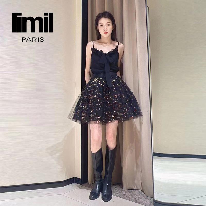 丽米儿limil 高级款时尚亮片纱裙蓬蓬裙9200064