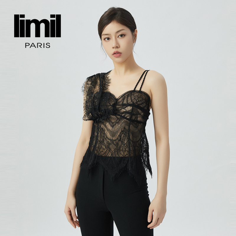 丽米儿limil 精致复古造型蕾丝上衣9300131
