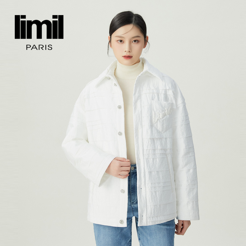 丽米儿limil 极简风质感纯色棉服外套9400149