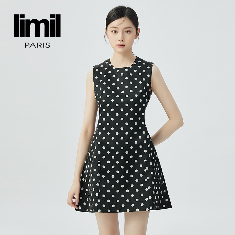 丽米儿limil 波点复古时尚连衣裙9500023