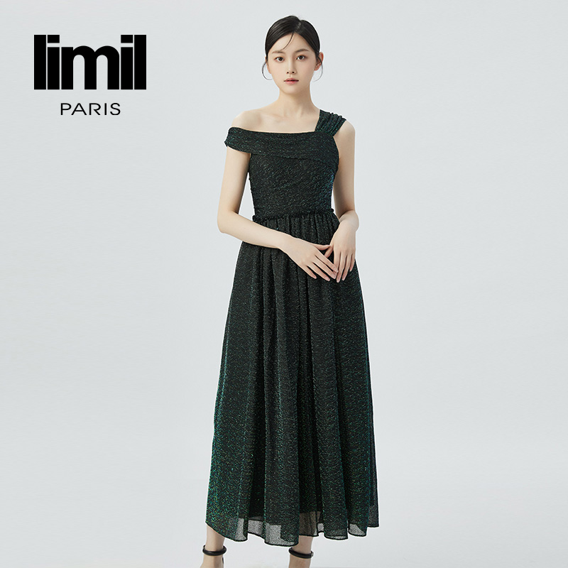 丽米儿limil 高级款黑柜礼服裙9500034