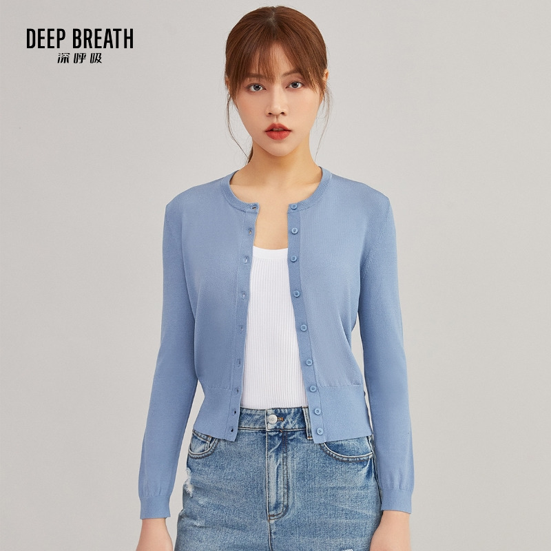 DEEP BREATH深呼吸女装 薄款防晒空调衫针织衫A400473-1