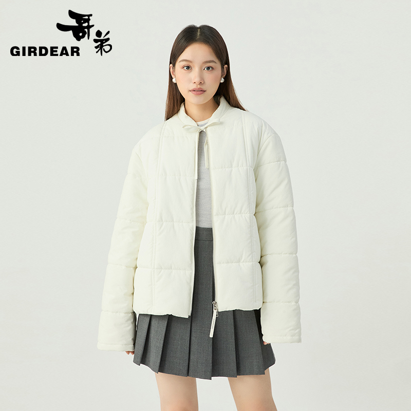 哥弟 复古小立领新雪丽面包服外套1400701