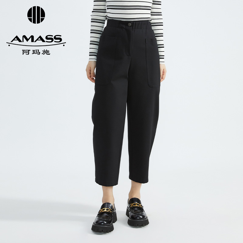 AMASS阿玛施 九分加绒工装裤5100219-20