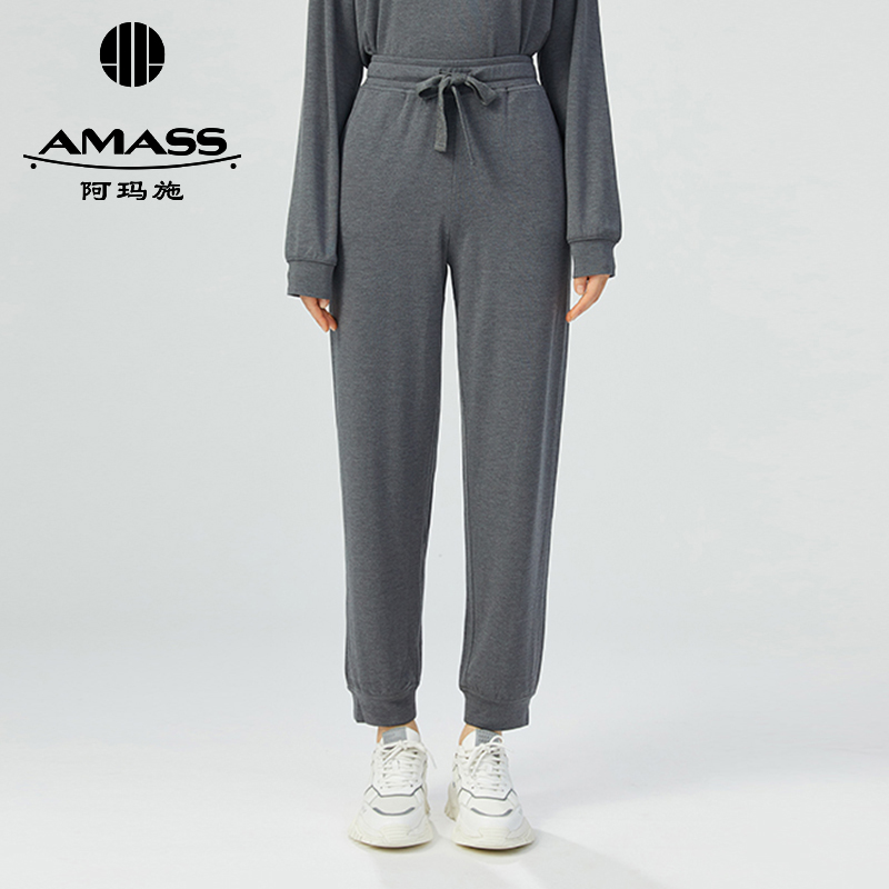 AMASS阿玛施 简约舒适家居松紧腰裤5100226