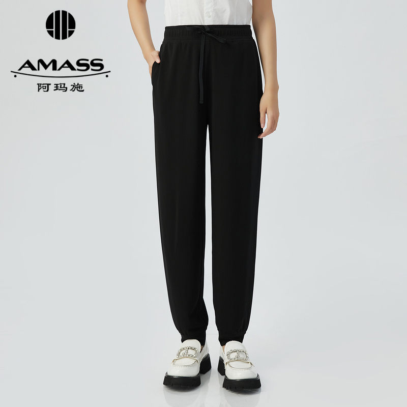 阿玛施AMASS 简约舒适家居松紧腰裤5100226