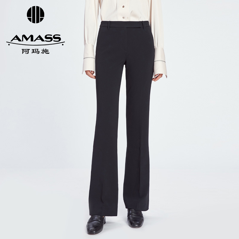 AMASS阿玛施 植物纤维高腰微喇裤5100237-2