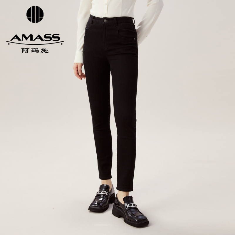AMASS阿玛施 高腰弹力牛仔小脚裤5100241-2