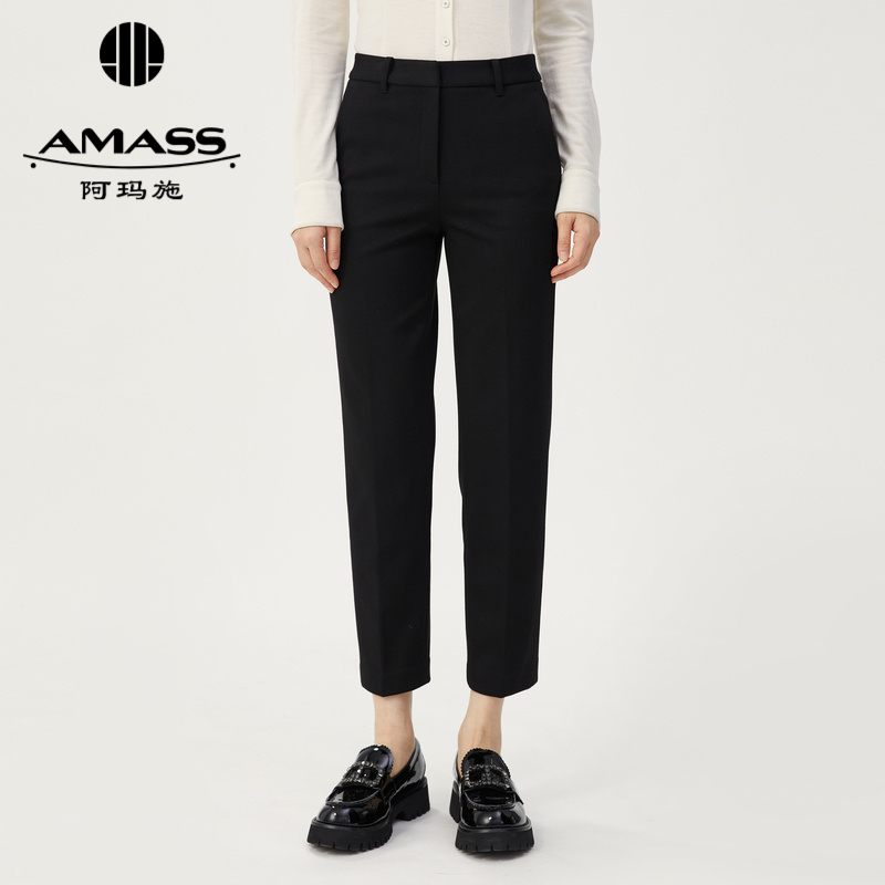 AMASS阿玛施 通勤显瘦加绒烟管裤5100302