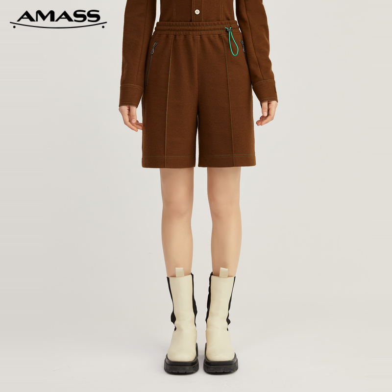 AMASS阿玛施 轻运动松紧腰中裤5100346