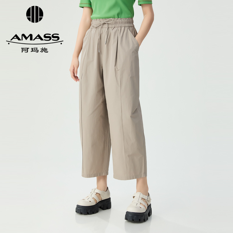 AMASS阿玛施 松紧腰抽绳长裤5100365