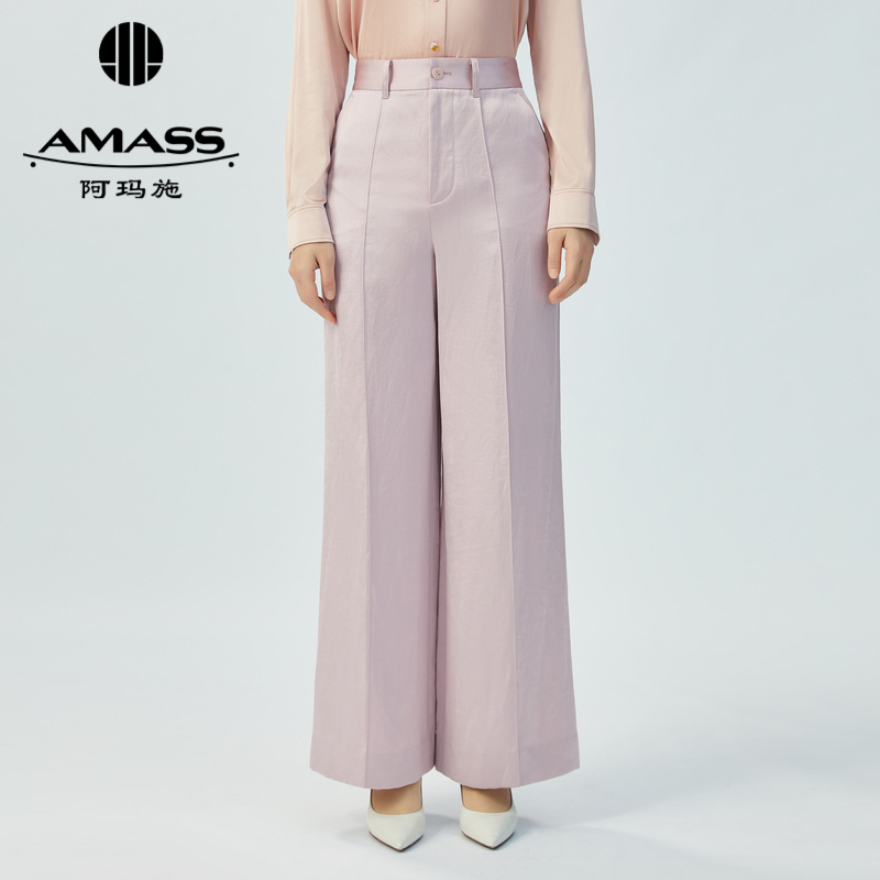 AMASS阿玛施 限量款质感高腰直筒长裤 5100409