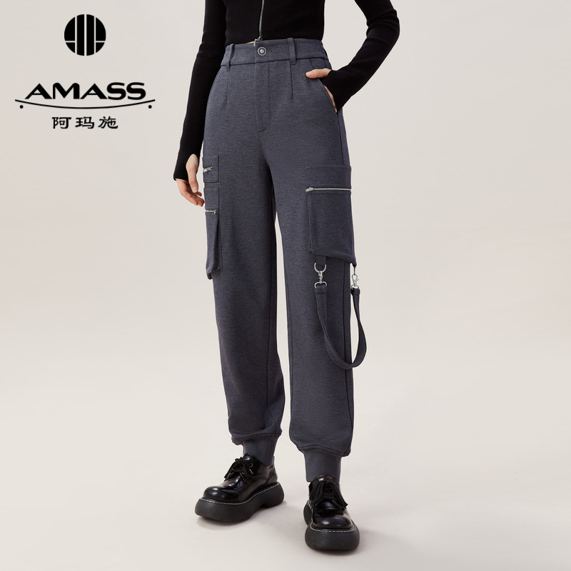 AMASS阿玛施 帅气工装风加绒裤5100419