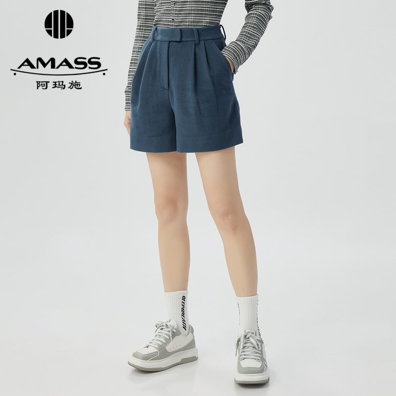 阿玛施AMASS 经典舒适百搭羊毛短裤5100511
