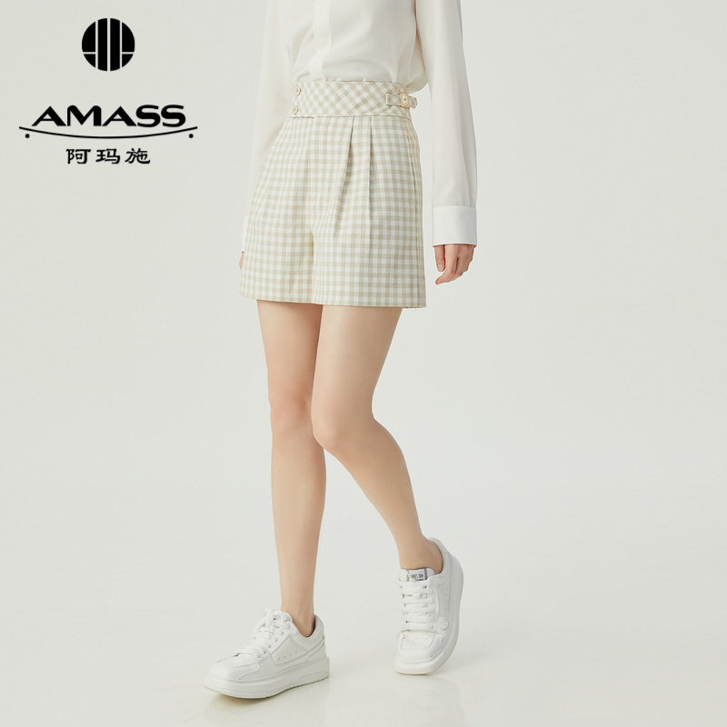 阿玛施AMASS 经典简约百搭显瘦休闲短裤5100512