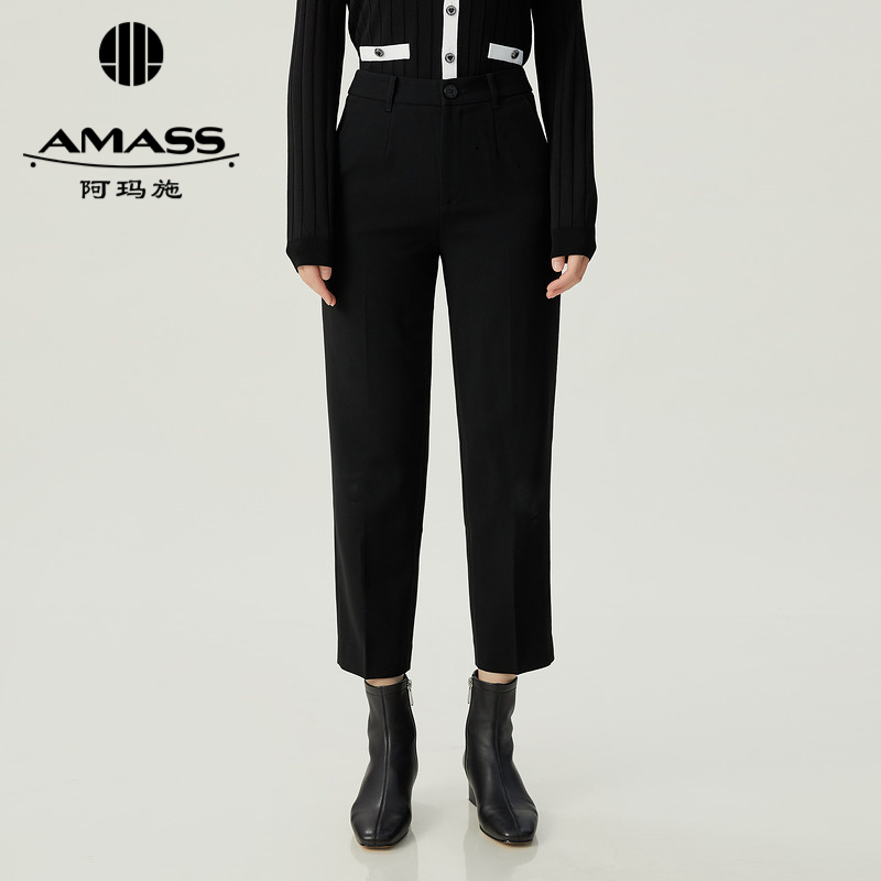 阿玛施AMASS 经典招牌款百搭通勤直筒西裤5100602