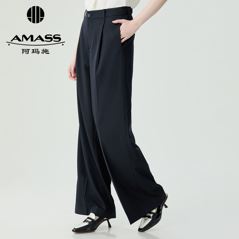 阿玛施AMASS “高人一等”色彩通勤直筒西裤5192649
