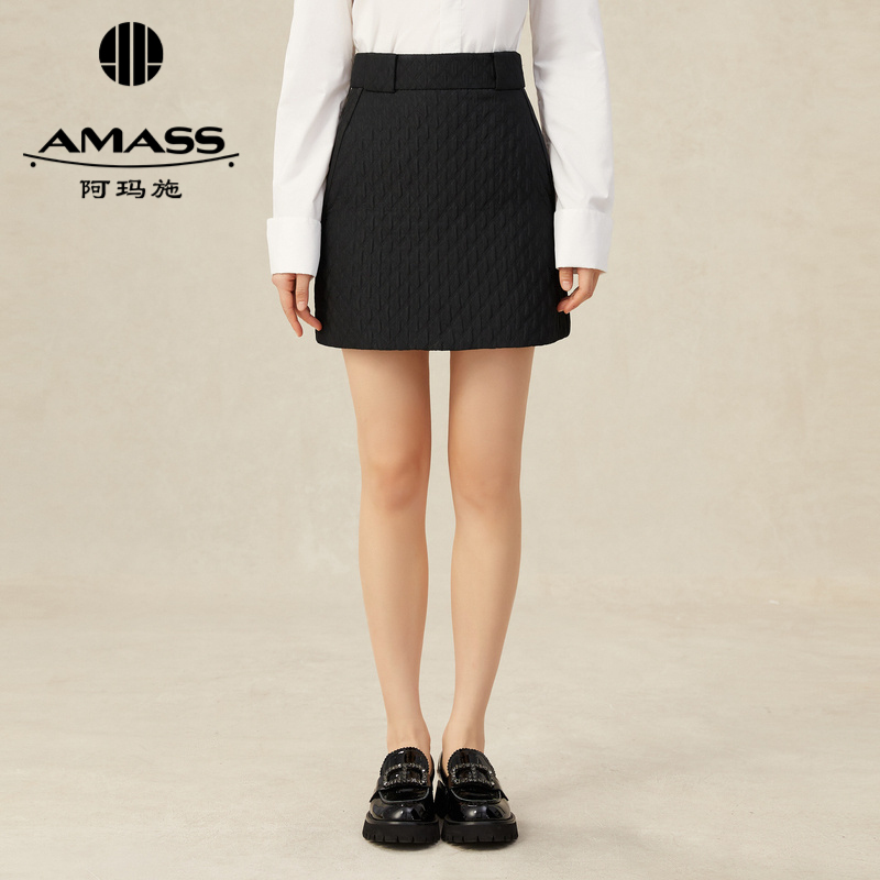AMASS阿玛施 菱格时尚棉服半裙5200340