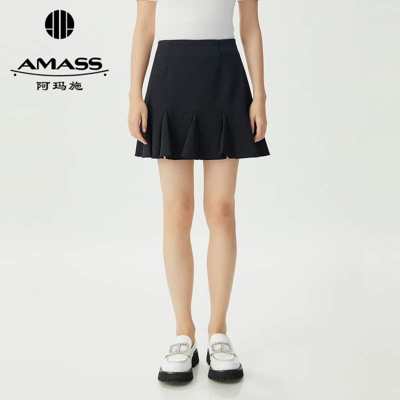 阿玛施AMASS 俏皮活泼鱼尾花边棉质短裙5200398