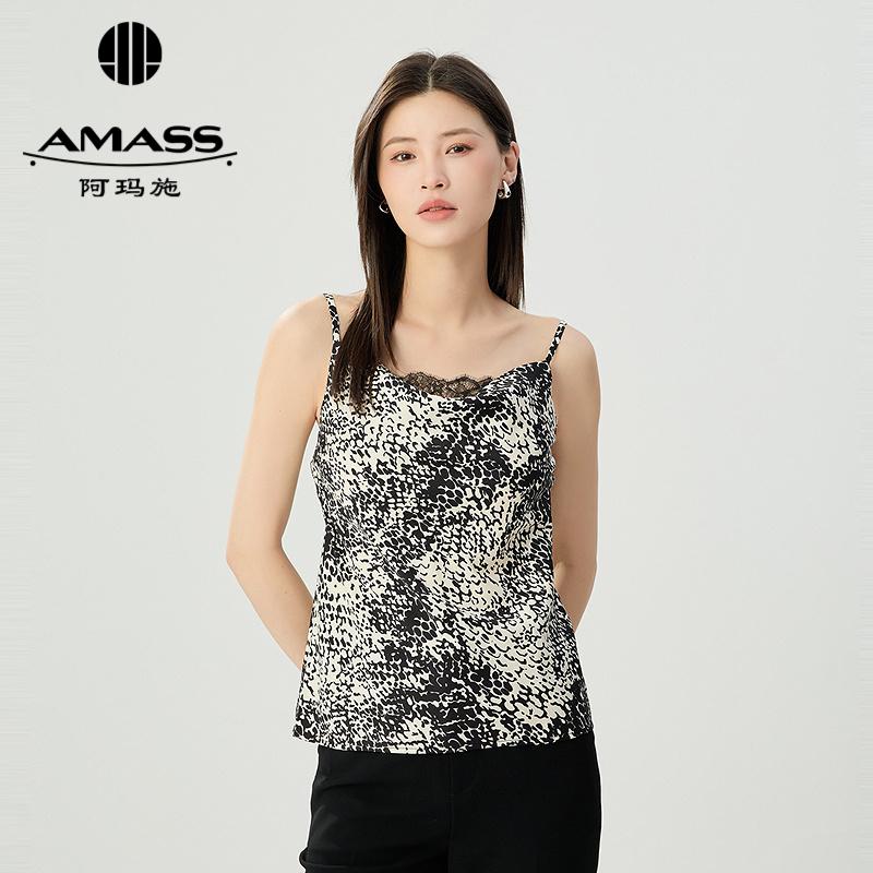 阿玛施AMASS 荡领蕾丝抹胸可调节细肩带内搭530041