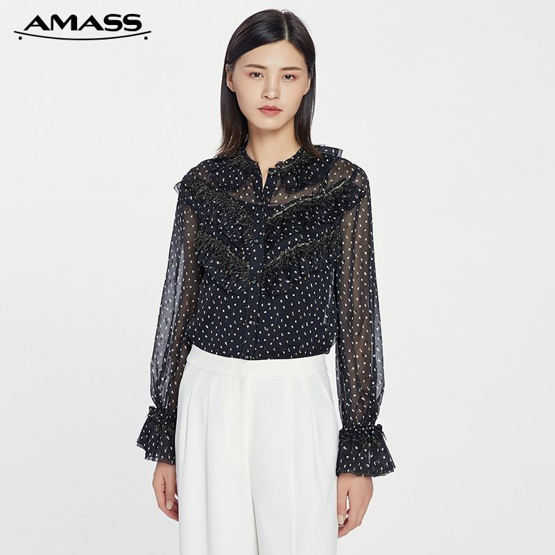 AMASS阿玛施 宫廷风透视衬衣5300580