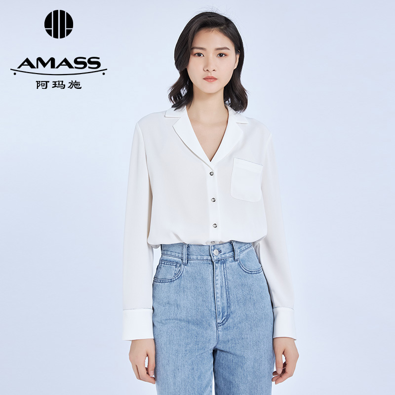 AMASS阿玛施 V领老爹衬衫5300594