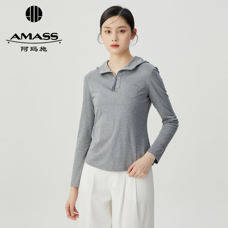 AMASS阿玛施新款丘比特休闲连帽长袖卫衣女5300662-3