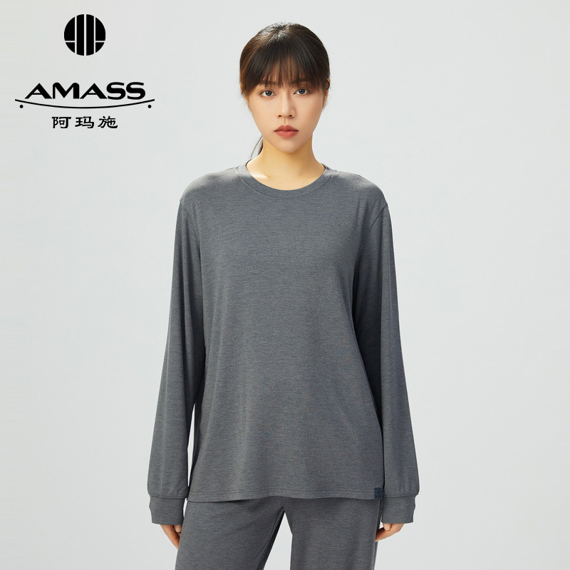 AMASS阿玛施 简约舒适圆领家居服上衣5300678