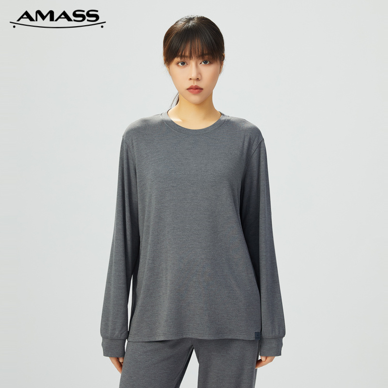AMASS阿玛施 简约舒适圆领家居服上衣5300678+5100226