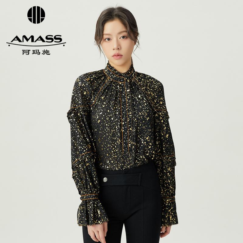 阿玛施AMASS 高级限定款闪耀流金宫廷风衬衫5300702
