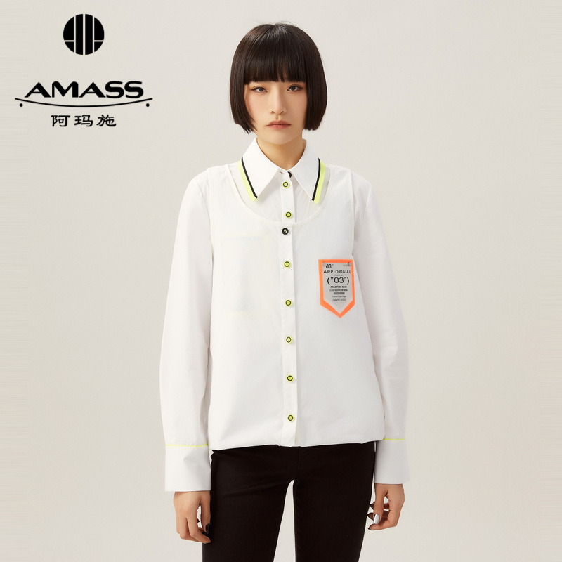 AMASS阿玛施 潮牌个性设计多种变化穿法衬衫5300767