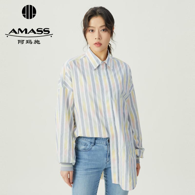 AMASS阿玛施 百搭廓版长袖衬衫5300811-2